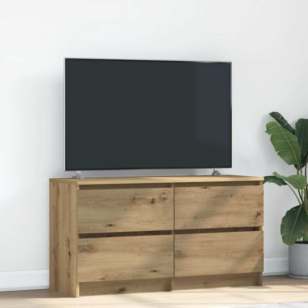 VidaXL Tv-meubel 100x35x54 cm bewerkt hout artisanaal eikenkleurig