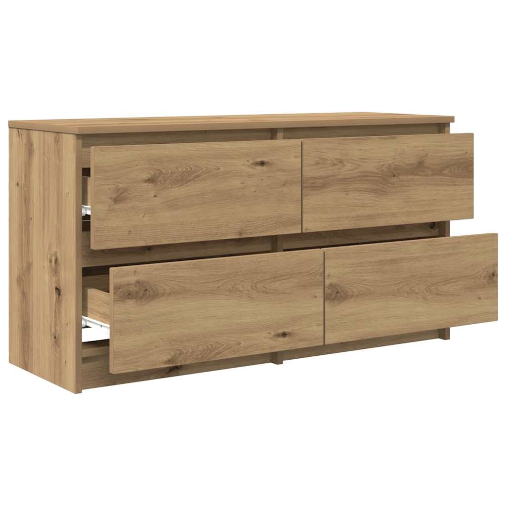 VidaXL Tv-meubel 100x35x54 cm bewerkt hout artisanaal eikenkleurig