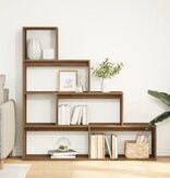 VidaXL Kamerscherm / boekenkast 143,5x29x143,5 cm hout artisanaal eik