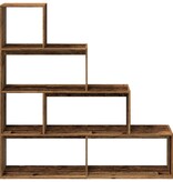 VidaXL Kamerscherm / boekenkast 143,5x29x143,5 cm hout oud hout