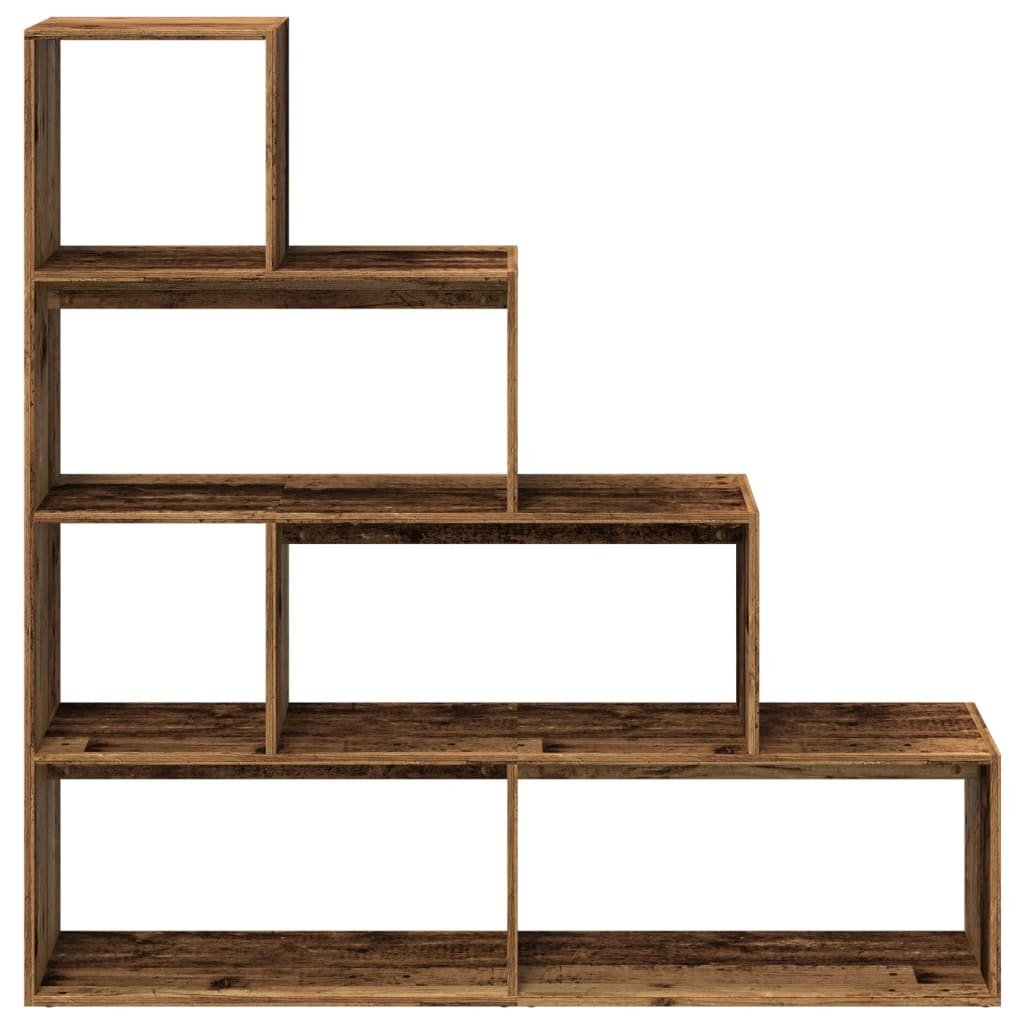 VidaXL Kamerscherm / boekenkast 143,5x29x143,5 cm hout oud hout