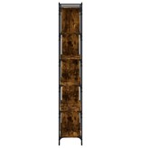 VidaXL Boekenkast 6-laags 76x32x192 cm bewerkt hout gerookt eikenkleur