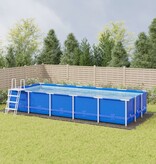 VidaXL Zwembadgrondzeil 999x500 cm polyester geotextiel lichtgrijs