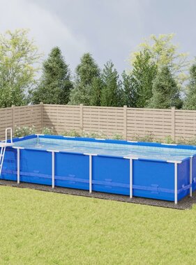 VidaXL Zwembadgrondzeil 999x500 cm polyester geotextiel lichtgrijs