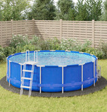 VidaXL Zwembadgrondzeil Ø500 cm polyester geotextiel lichtgrijs