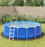 VidaXL Zwembadgrondzeil Ø428 cm polyester geotextiel lichtgrijs