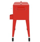 VidaXL Koelbox op wielen 92x43x89 cm rood