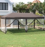 VidaXL Partytent inklapbaar met zijwanden 3x6 m taupe