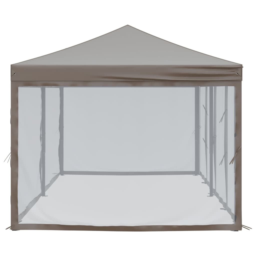 VidaXL Partytent inklapbaar met zijwanden 3x6 m taupe