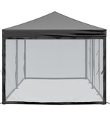 VidaXL Partytent inklapbaar met zijwanden 3x6 m zwart