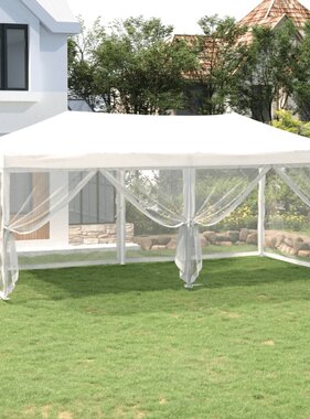 VidaXL Partytent inklapbaar met zijwanden 3x6 m wit