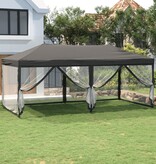 VidaXL Partytent inklapbaar met zijwanden 3x6 m antracietkleurig