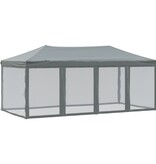 VidaXL Partytent inklapbaar met zijwanden 3x6 m antracietkleurig