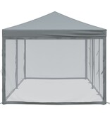 VidaXL Partytent inklapbaar met zijwanden 3x6 m antracietkleurig