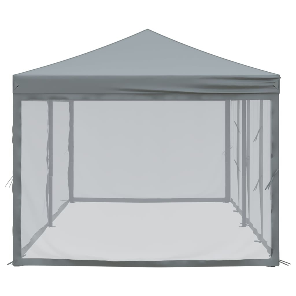 VidaXL Partytent inklapbaar met zijwanden 3x6 m antracietkleurig