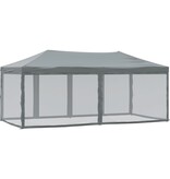 VidaXL Partytent inklapbaar met zijwanden 3x6 m antracietkleurig