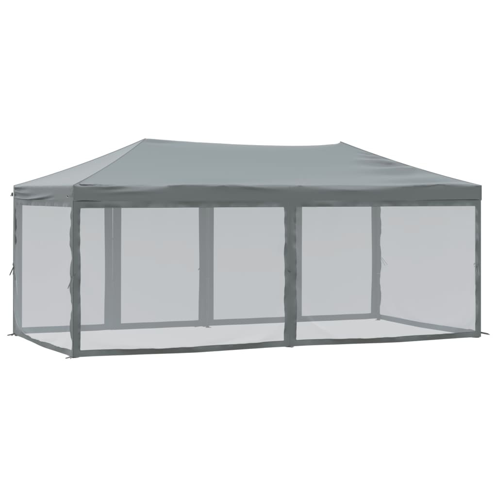 VidaXL Partytent inklapbaar met zijwanden 3x6 m antracietkleurig