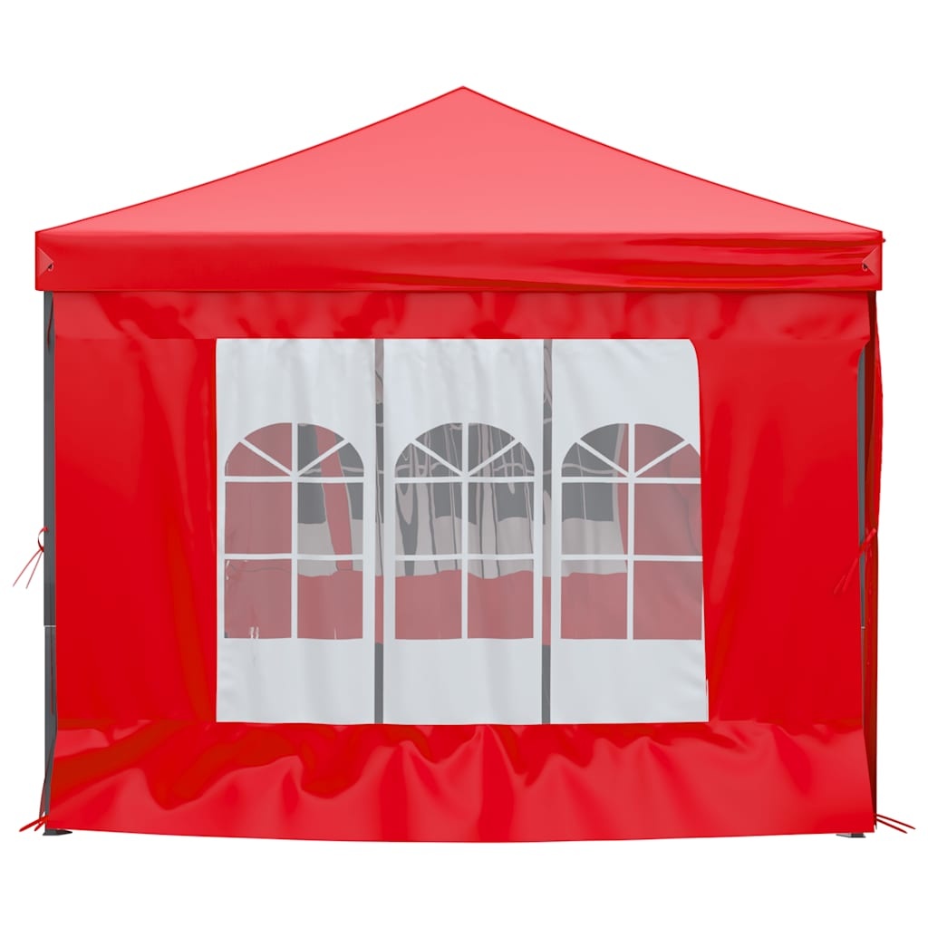 VidaXL Partytent inklapbaar met zijwanden 3x6 m rood