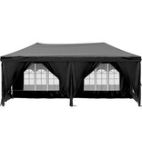 VidaXL Partytent inklapbaar met zijwanden 3x6 m zwart