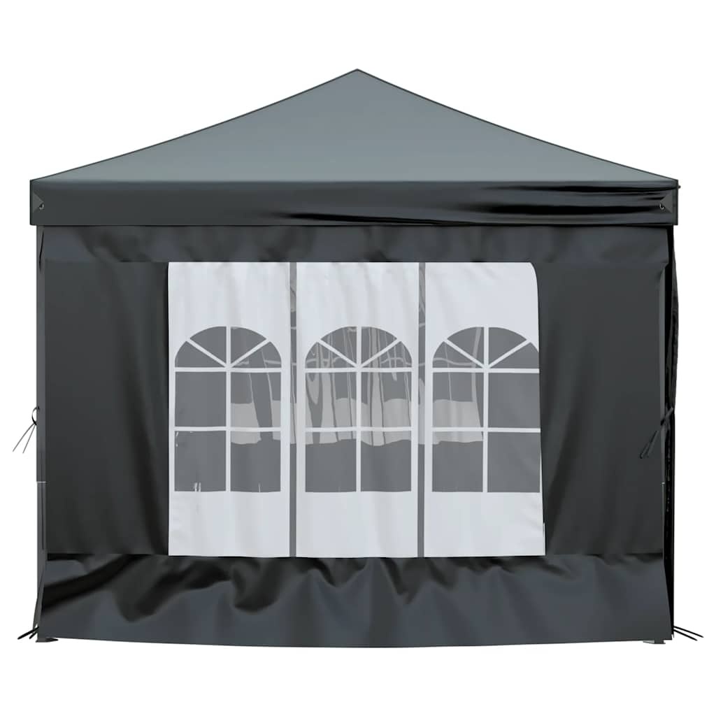 VidaXL Partytent inklapbaar met zijwanden 3x6 m zwart