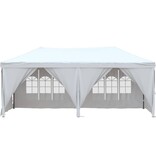VidaXL Partytent inklapbaar met zijwanden 3x6 m wit
