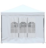 VidaXL Partytent inklapbaar met zijwanden 3x6 m wit