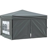 VidaXL Partytent inklapbaar met zijwanden 3x3 m antracietkleurig