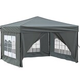 VidaXL Partytent inklapbaar met zijwanden 3x3 m antracietkleurig