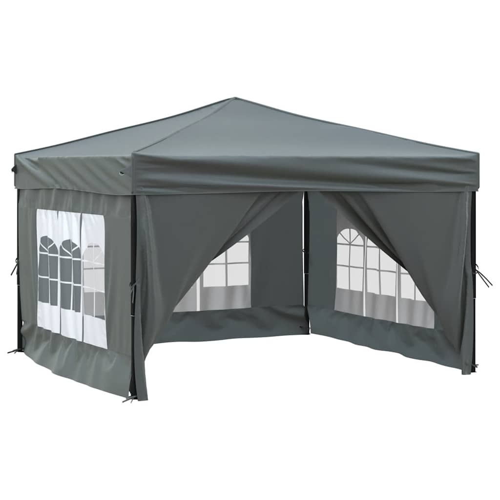 VidaXL Partytent inklapbaar met zijwanden 3x3 m antracietkleurig