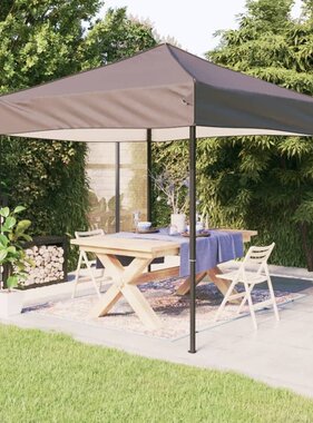 VidaXL Partytent inklapbaar 3x3 m taupe