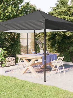 VidaXL Partytent inklapbaar 3x3 m antracietkleurig