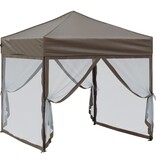 VidaXL Partytent inklapbaar met zijwanden 2x2 m taupe