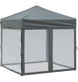 VidaXL Partytent inklapbaar met zijwanden 2x2 m antracietkleurig