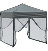 VidaXL Partytent inklapbaar met zijwanden 2x2 m antracietkleurig