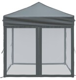 VidaXL Partytent inklapbaar met zijwanden 2x2 m antracietkleurig
