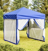 VidaXL Partytent inklapbaar met zijwanden 2x2 m blauw