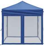 VidaXL Partytent inklapbaar met zijwanden 2x2 m blauw