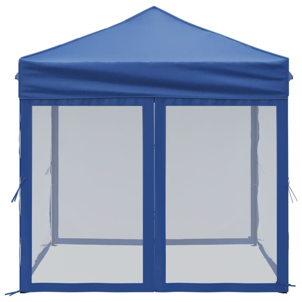 VidaXL Partytent inklapbaar met zijwanden 2x2 m blauw