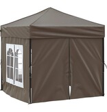 VidaXL Partytent inklapbaar met zijwanden 2x2 m taupe