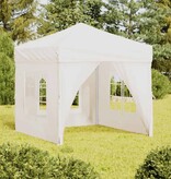 VidaXL Partytent inklapbaar met zijwanden 2x2 m wit