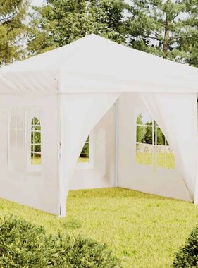 VidaXL Partytent inklapbaar met zijwanden 2x2 m wit