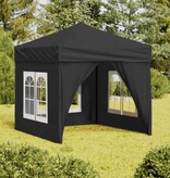 VidaXL Partytent inklapbaar met zijwanden 2x2 m antracietkleurig