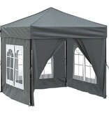 VidaXL Partytent inklapbaar met zijwanden 2x2 m antracietkleurig