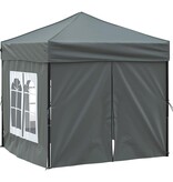 VidaXL Partytent inklapbaar met zijwanden 2x2 m antracietkleurig