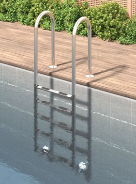 VidaXL Zwembadladder 54x38x211 cm 304 roestvrij staal