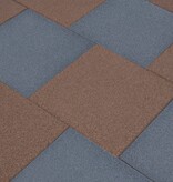 VidaXL Valtegels 6 st 50x50x3 cm rubber grijs