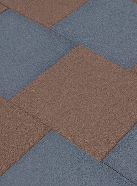 VidaXL Valtegels 6 st 50x50x3 cm rubber grijs