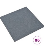 VidaXL Valtegels 6 st 50x50x3 cm rubber grijs