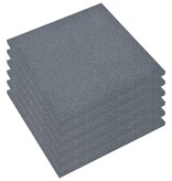 VidaXL Valtegels 6 st 50x50x3 cm rubber grijs