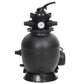 VidaXL Zwembadzandfilter met voorfilter zwart